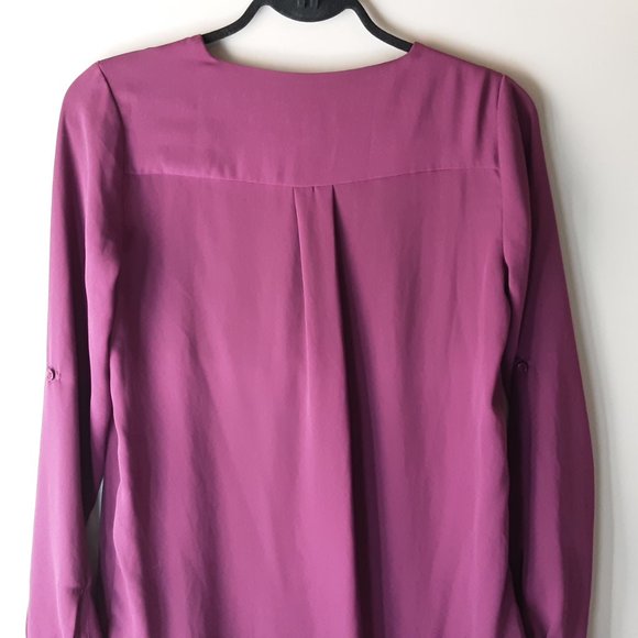 🌞 Hippie Rose V-neck Pull-over Blouse | Burgundy, Size XS - Picture 6 of 12